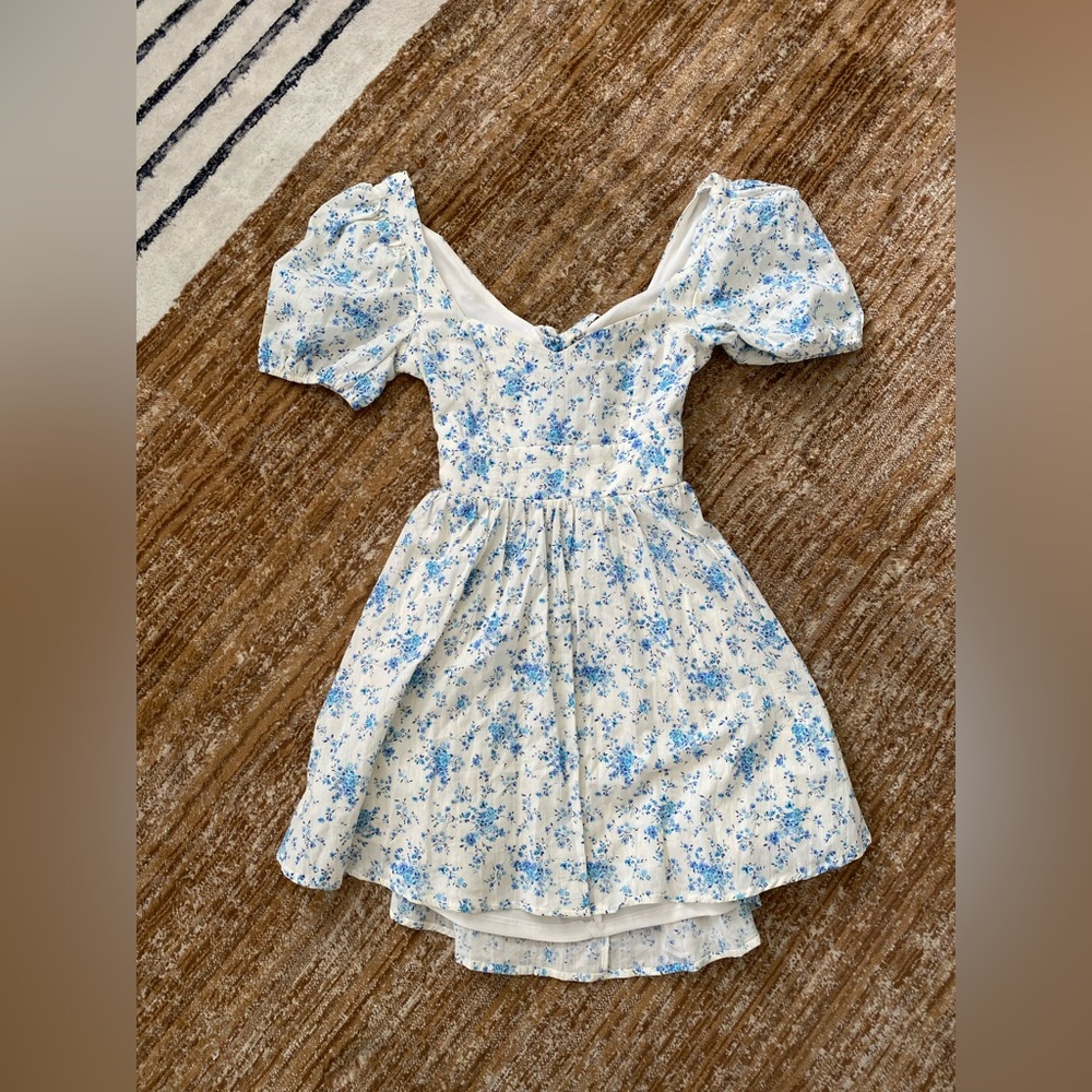 New Altar’d State✨Gail Floral Print Mini Dress- Blue - Picture 2 of 3